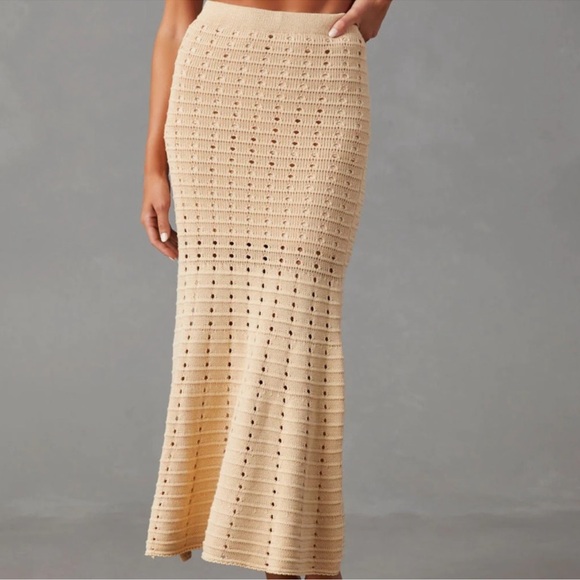 Vici Dresses & Skirts - Vici Joplin Cotton Knit Maxi Cream Skirt Size Small New without tags